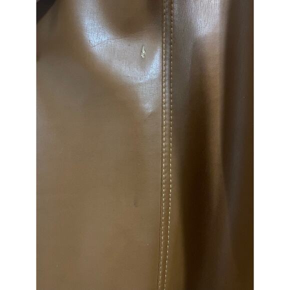 Vintage 70's Montgomery Ward Long Coat Size 20.5 Belted Retro Manmade Fabric - Picture 11 of 16